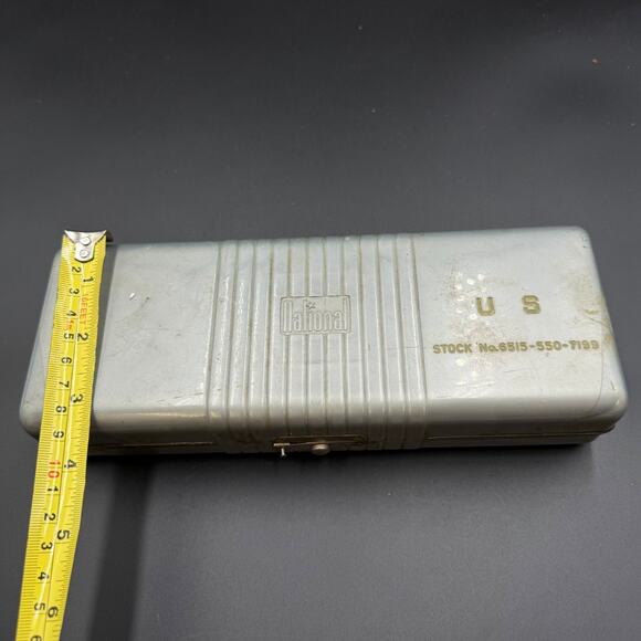 Vintage US National Guard Box Gray Case - Picture 7 of 16